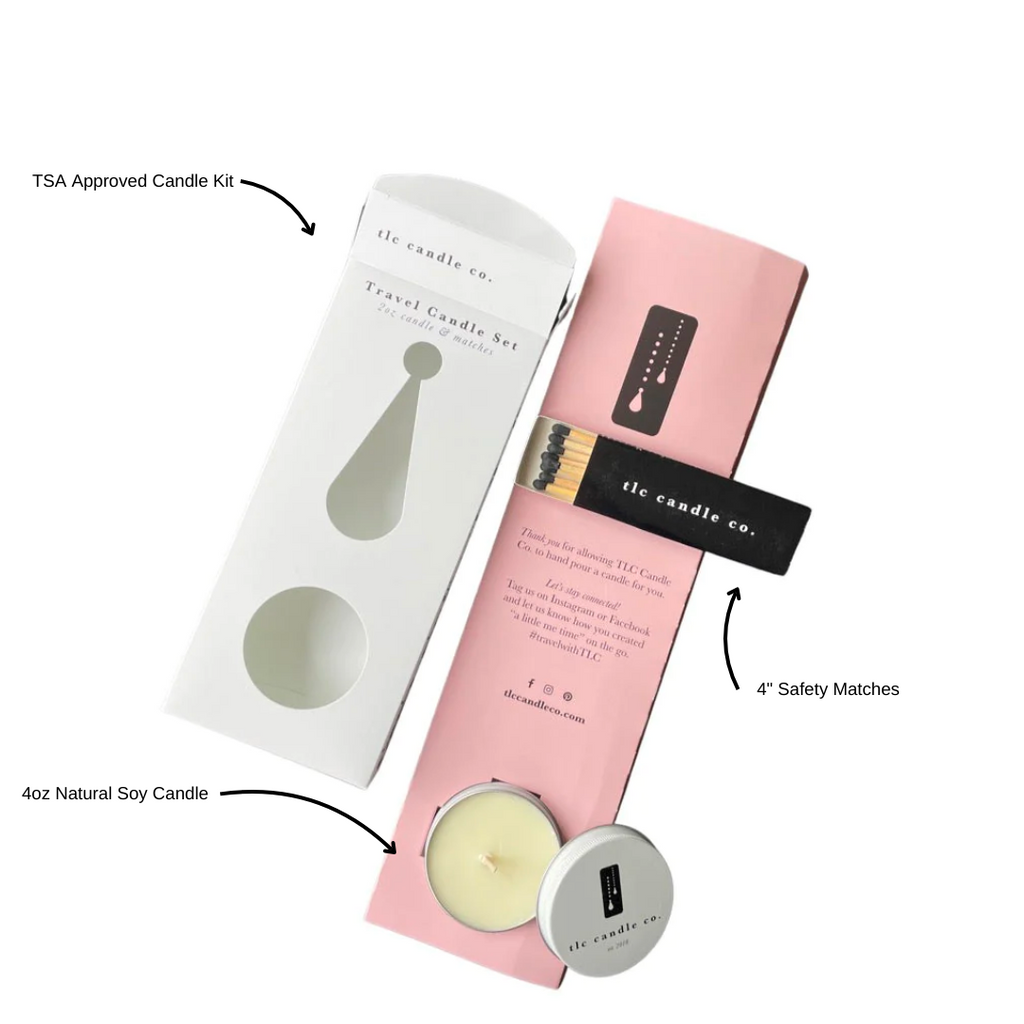 Travel Candle with Matches - By The Fire